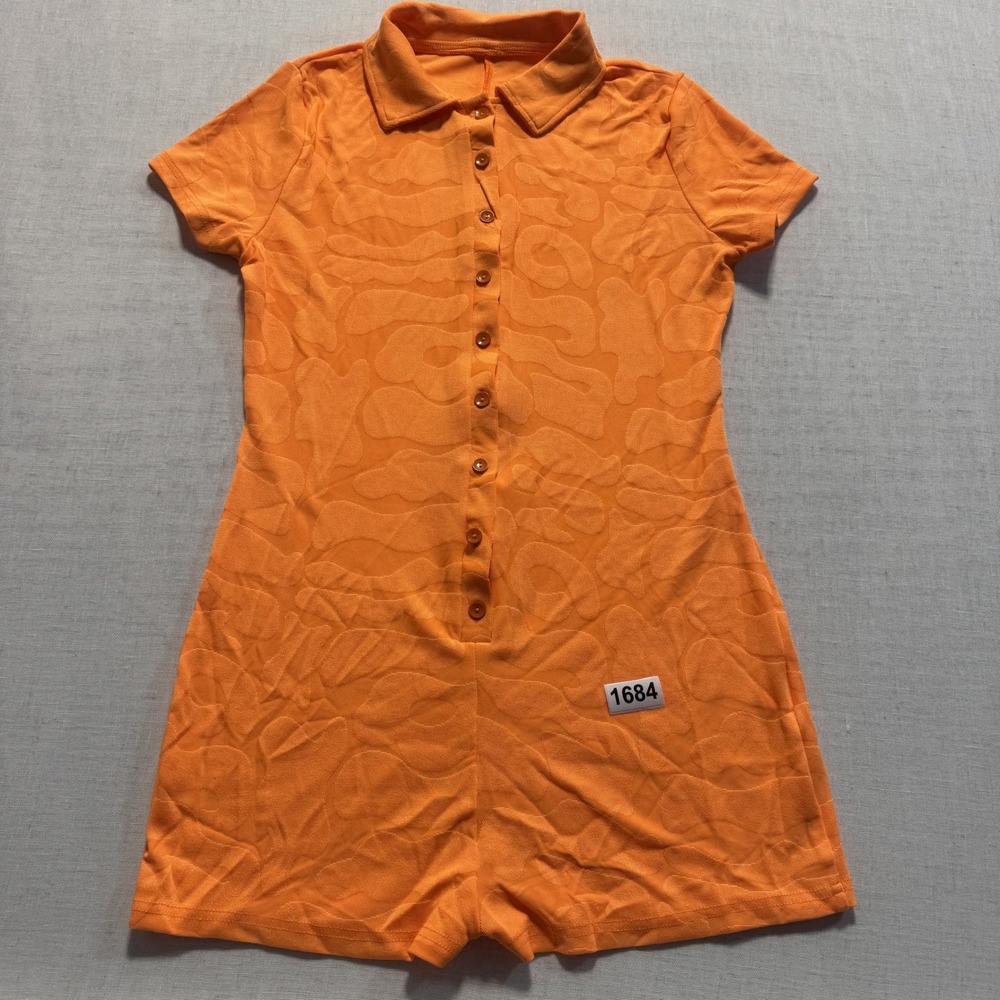 Jaded London Playsuit‎ Women Sz L Orange Pre-owned